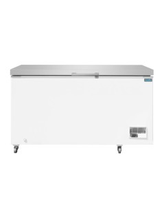 Congélateur coffre Polar 378L - inox, 2 paniers, -18°C