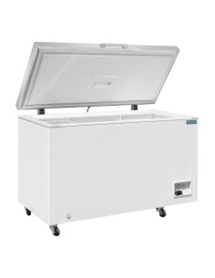 Congélateur coffre Polar 378L - inox, 2 paniers, -18°C 2
