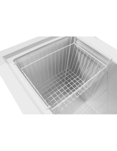 Congélateur coffre Polar 378L - inox, 2 paniers, -18°C