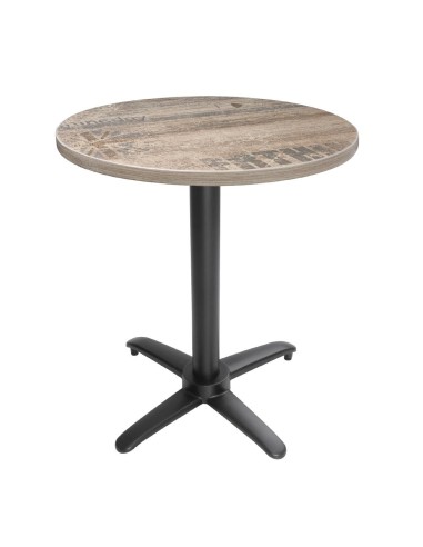 Pied de table basculant Bolero en aluminium noir - 720x480 mm