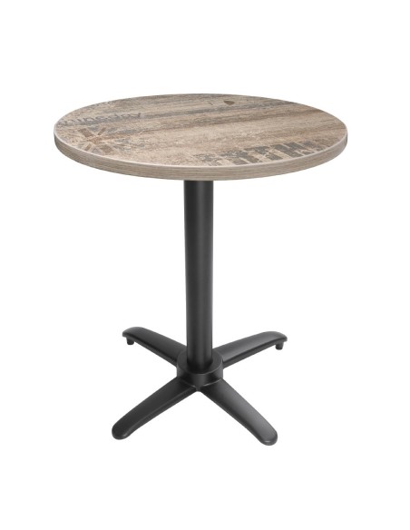 Pied de table basculant Bolero en aluminium noir - 720x480 mm