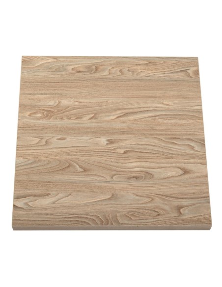 Plateau carré Bolero 600mm effet bois clair - 48mm