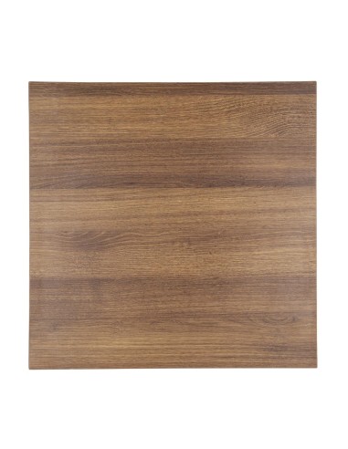 Plateau carré Bolero 700mm effet chêne rustique - 48mm