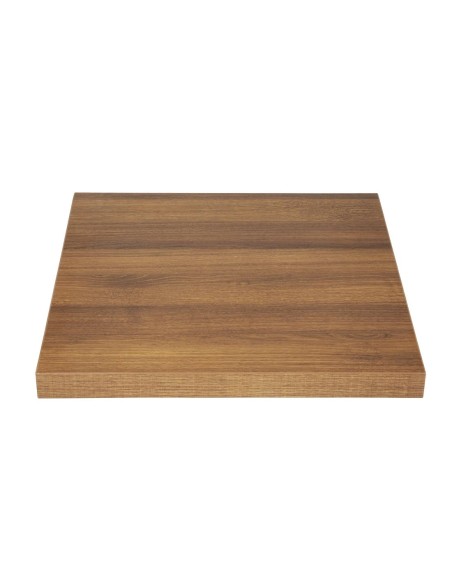 Plateau carré Bolero 700mm effet chêne rustique - 48mm