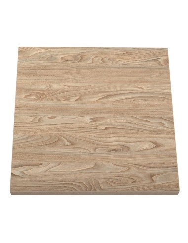 Plateau carré Bolero 700 mm effet bois clair - 48 mm