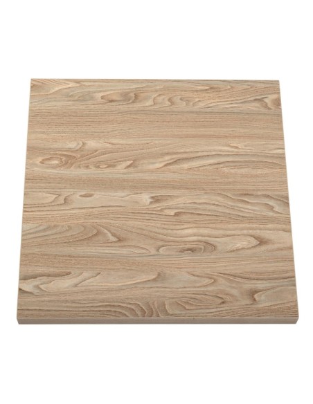Plateau carré Bolero 700 mm effet bois clair - 48 mm