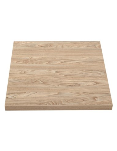 Plateau carré Bolero 700 mm effet bois clair - 48 mm