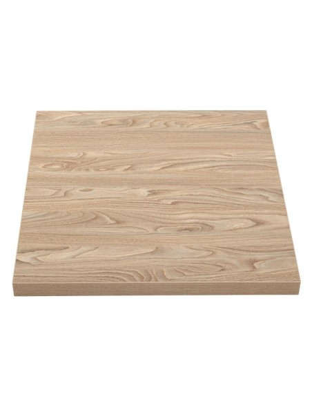Plateau carré Bolero 700 mm effet bois clair - 48 mm