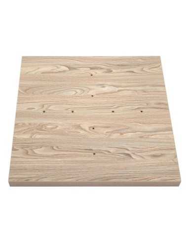 Plateau carré Bolero 600mm effet bois clair - 48mm