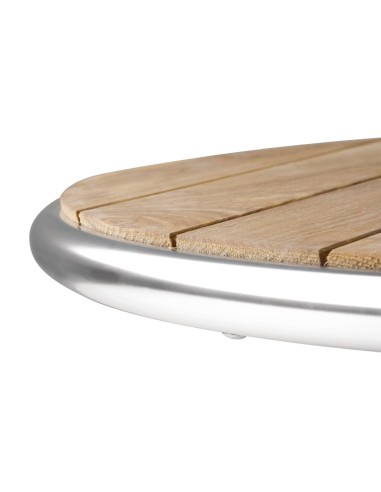 Mange-debout rond Bolero 600 mm - aluminium et frêne
