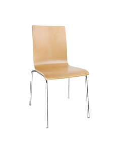 Chaises dossier carré Bolero - lot de 4 couleur naturelle