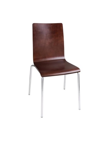 Chaises Bolero carrées marron foncé - lot de 4