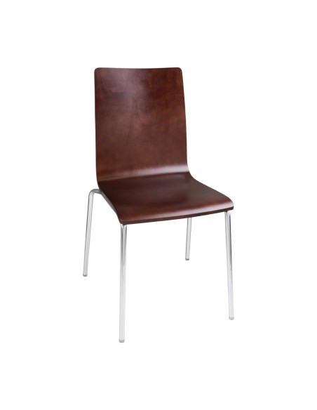 Chaises Bolero carrées marron foncé - lot de 4