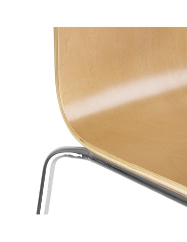Chaises dossier carré Bolero - lot de 4 couleur naturelle
