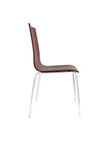 Chaises Bolero carrées marron foncé - lot de 4