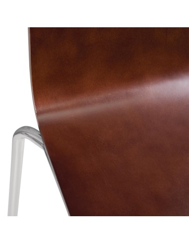 Chaises Bolero carrées marron foncé - lot de 4