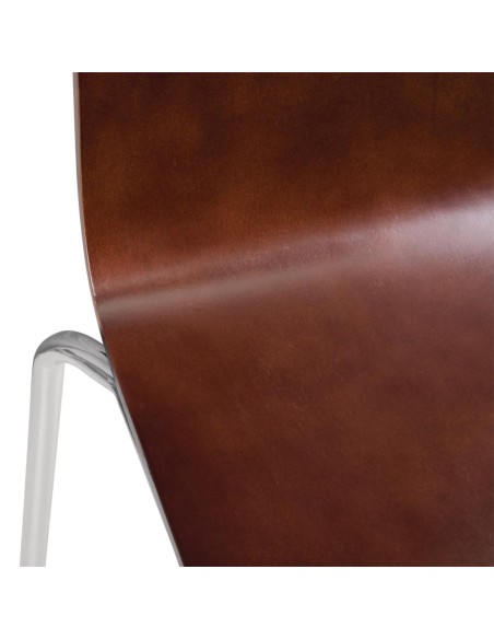 Chaises Bolero carrées marron foncé - lot de 4