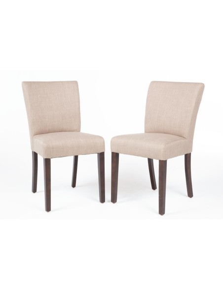 Chaise contemporaine Bolero en toile de jute - lot de 2