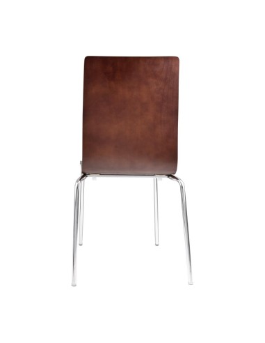 Chaises Bolero carrées marron foncé - lot de 4