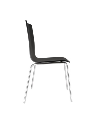 Chaise dossier carré noire Bolero lot de 4 - CHR