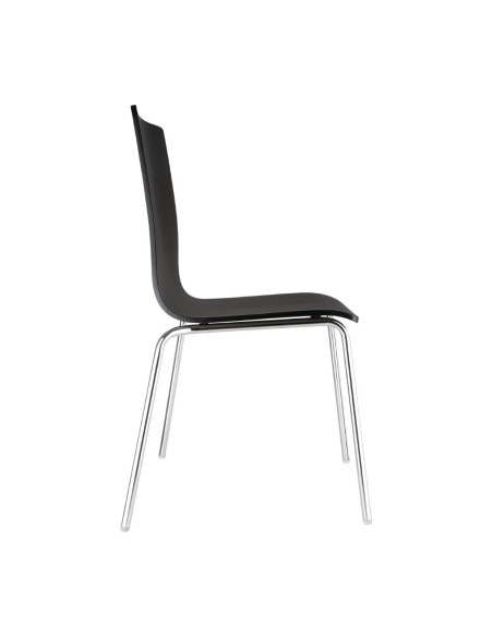 Chaise dossier carré noire Bolero lot de 4 - CHR