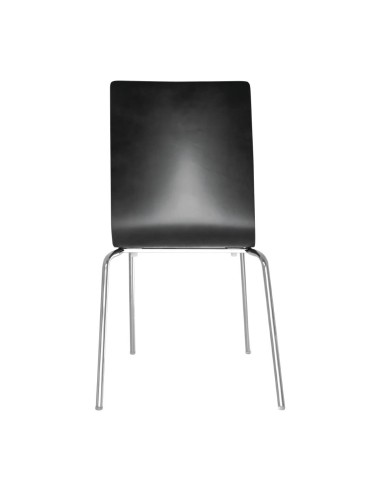 Chaise dossier carré noire Bolero lot de 4 - CHR