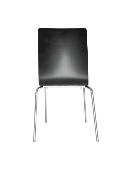 Chaise dossier carré noire Bolero lot de 4 - CHR