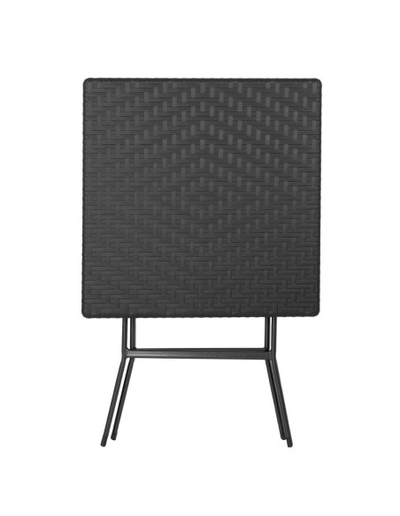 Table pliante carrée Bolero noire 620 mm - Gain de place