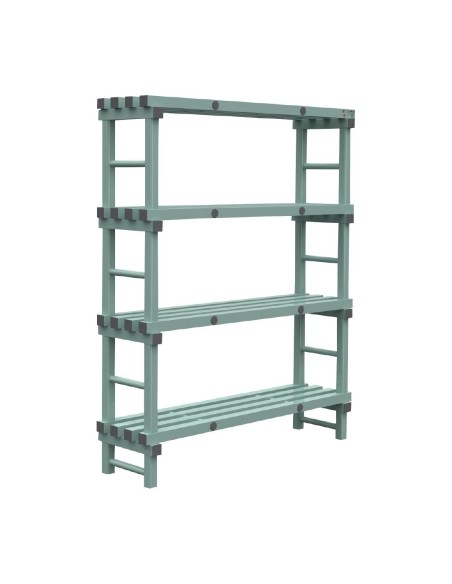 Rayonnage Euro Jackstack 1400x400 mm - 4 étagères robustes
