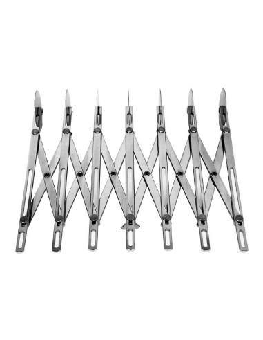 Rouleau multicoupe extensible Schneider 7 roulettes - inox