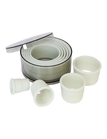 Boîte de 9 découpoirs ronds lisses Schneider - Nylon 20-100 mm