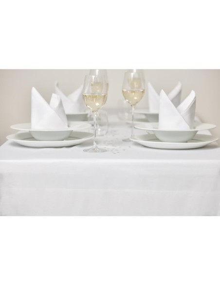Nappe blanche bande de satin Mitre Luxury 1780 x 2740 mm
