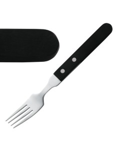 Fourchette à steak Amefa 196mm - lot de 12 noir
