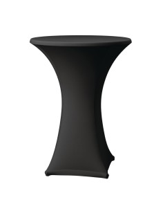 Housse de table Samba noire - Juponnage 1150x850 mm