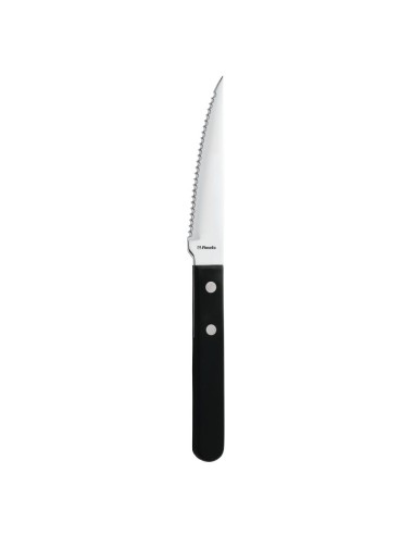 Couteau à steak Amefa 217mm manche noir - lot de 12