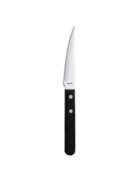 Couteau à steak Amefa 217mm manche noir - lot de 12