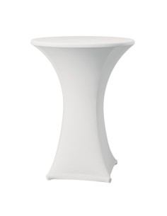 Housse de table Samba blanche - Juponnage 1150x850 mm