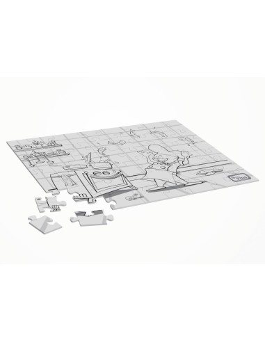 Puzzles à colorier Chef - pack de 25 - Dining Kids