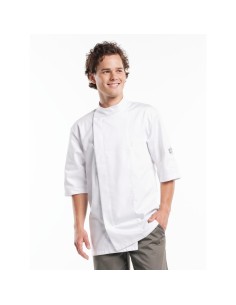 Veste de cuisine manches courtes Chaud Devant blanche S