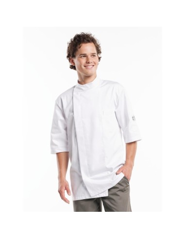 Veste de cuisine manches courtes Chaud Devant blanche S