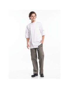 Veste de cuisine manches courtes Chaud Devant blanche S 2