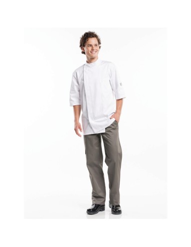 Veste de cuisine manches courtes Chaud Devant blanche S