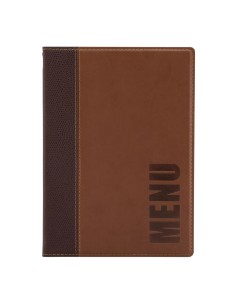Protège-menus contemporain Securit A5 marron clair