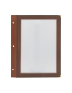 Inserts protège-menus A4 marron Securit - lot de 5