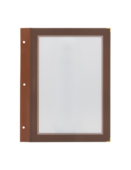 Inserts protège-menus A4 marron Securit - lot de 5