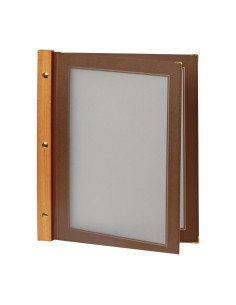 Inserts protège-menus A4 marron Securit - lot de 5 2