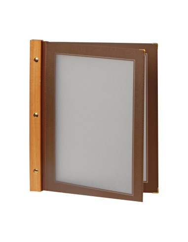 Inserts protège-menus A4 marron Securit - lot de 5