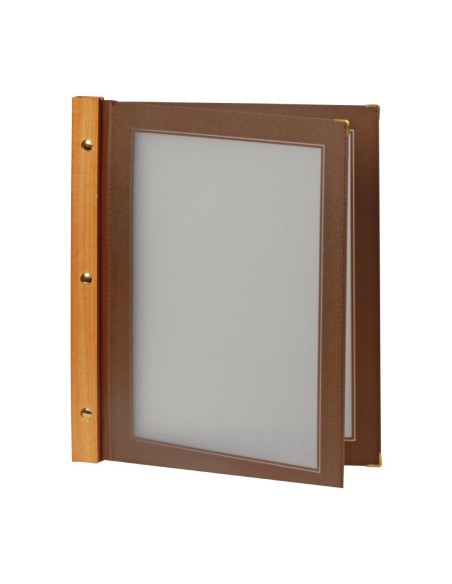 Inserts protège-menus A4 marron Securit - lot de 5