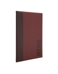 Protège-menus contemporain Securit A4 rouge foncé 2