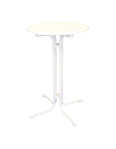 Mange-debout Limburg blanc 70 cm - Table à plateau rabattable